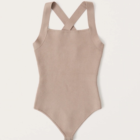 Abercrombie Crossback Sweater Knit Bodysuit Size Small NWT - Picture 2 of 6
